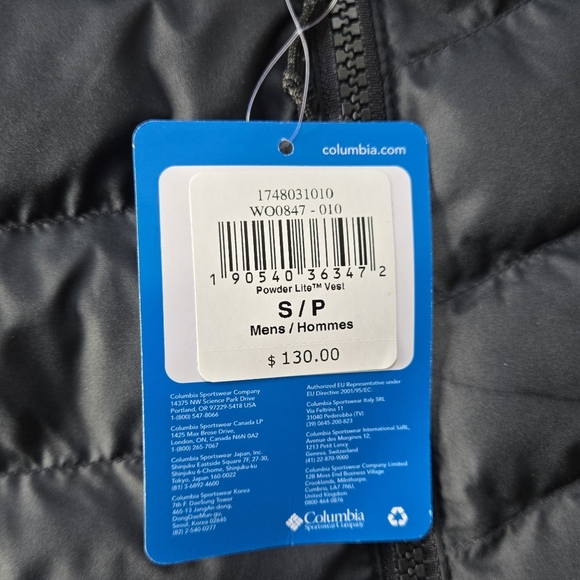 Columbia Men's Powder Lite Vest NWT size small - Picture 9 of 11
